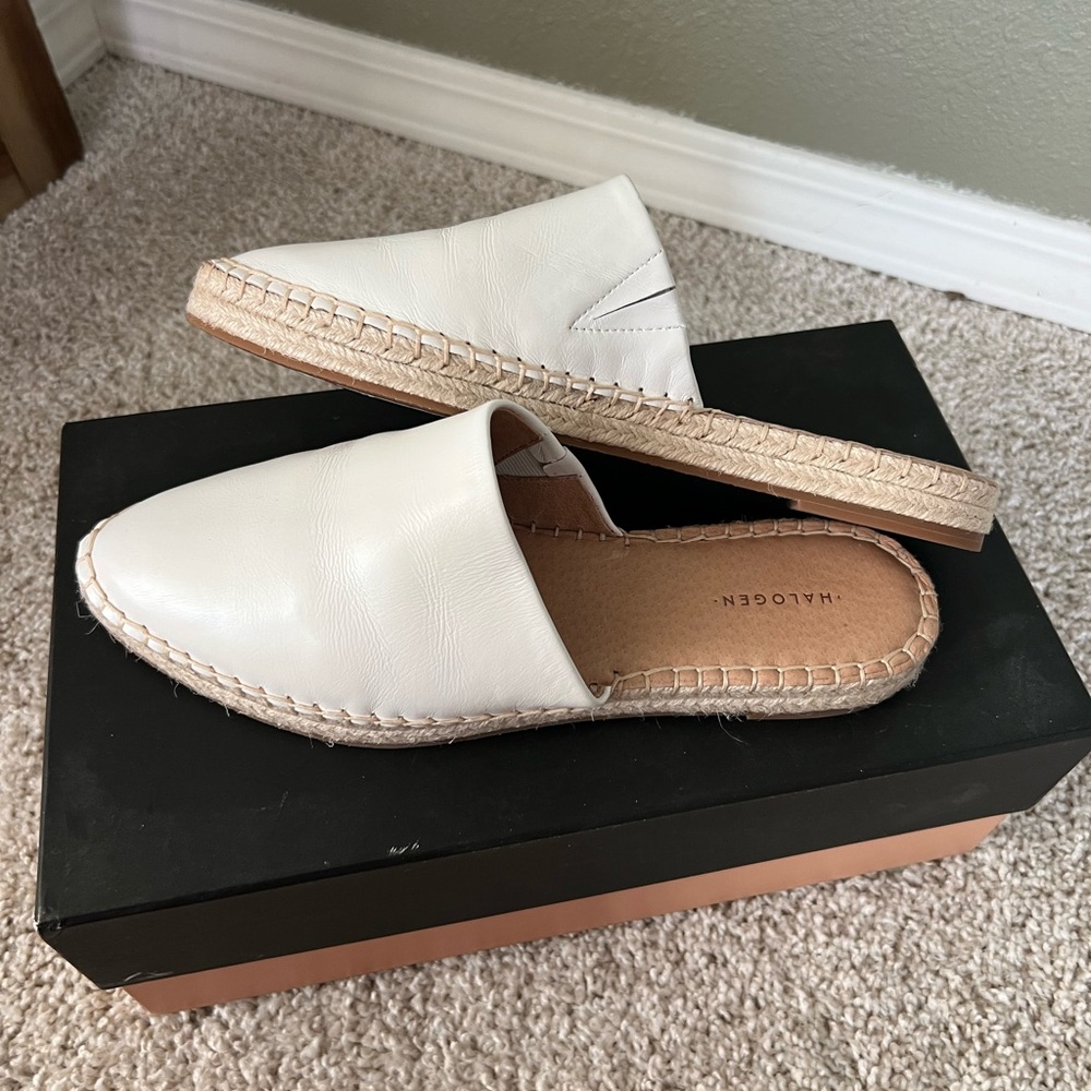 Halogen Cream Espadrille Mules